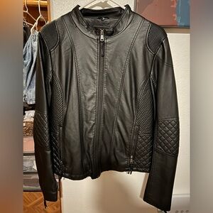 YMI Black Quilted Leather Jacket
